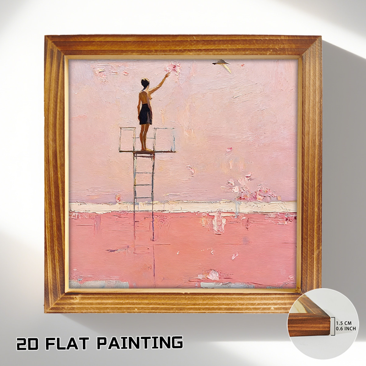 TEMU 1pc Decorative Painting, Canvas Art, Wall Hanging, Wall Art, Decor Item, 20cm 8/inch, Gift, Framed Wall Art, Hanging Decoration, Artwork, Wall