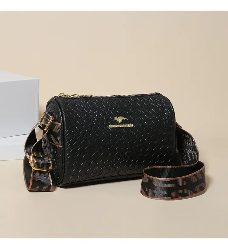 stylish dark brown floral print crossbody bag for women large capacity vintage inspired shoulder handbag with zip closure casual and commuting commuting handbag stylish womens accessory bag details 4