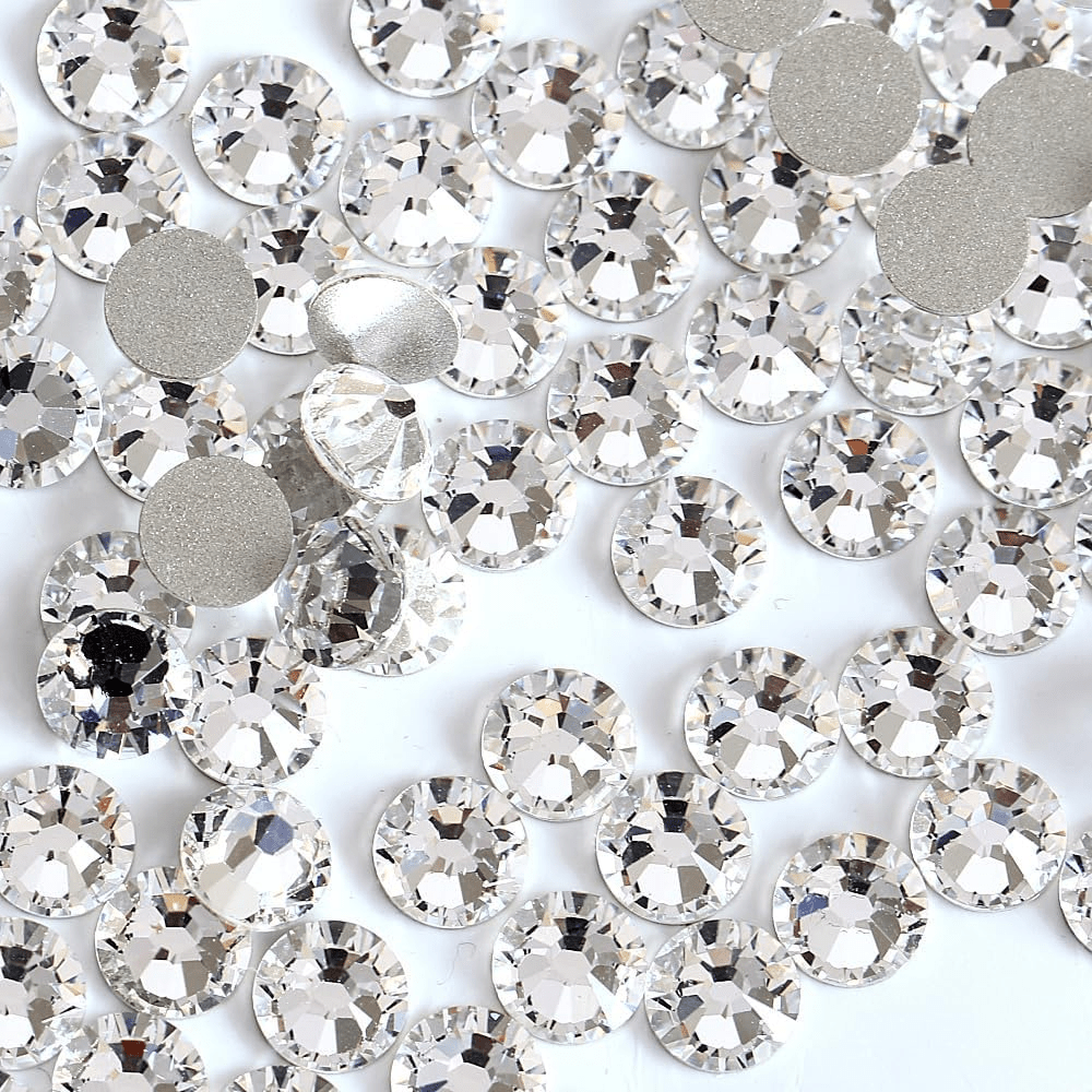 1445 290pcs   crystal non hotfix glass flat back rhinestones used for nail decoration hats clothing additions