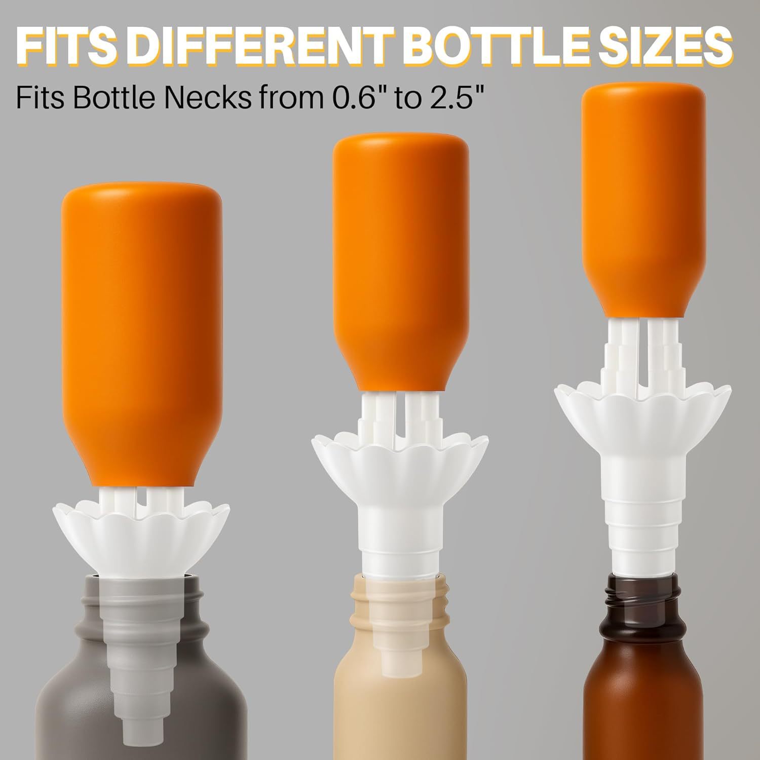 1pc universal bottle emptying kit reusable liquid transfer connector with   funnel adapter compatible with soap shampoo conditioner lotion bathroom use durable  