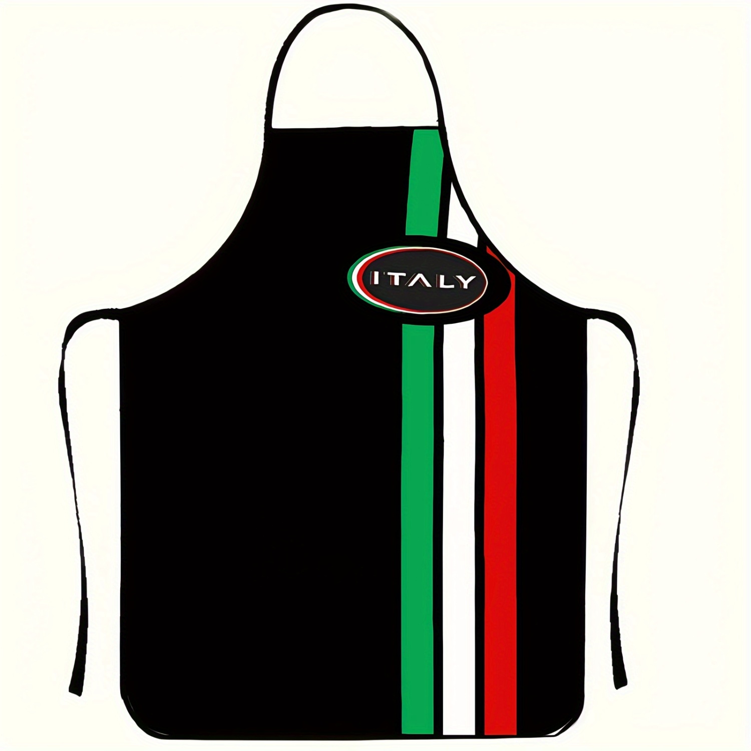 TEMU 1pc Tablier à Thème Italien avec Rayures de Drapeau et Logo "ITALY" - Idéal pour , les Événements Culturels