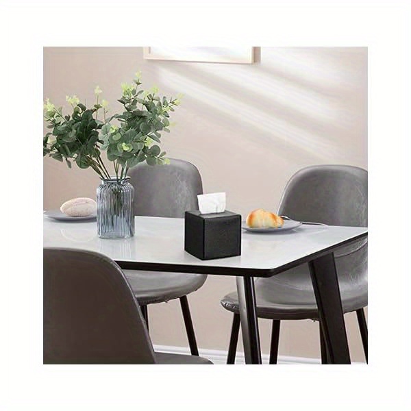   tissue box cover - durable plastic holder with bottom belt, 5 x5 x5 grey organizer for bathroom, bedroom, hotel & office desk - sleek  , space-saving storage solution, bathroom organizers and storage, bedroom accessory, contemporary decor, sturdy construction,  , stylish decor,   material, home organizers Product details 5