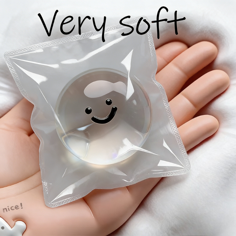 Image of 1pc Transparent Pink Slime Taba Toy Tpr Soft Slow Rebound Fidget Toy Office Desk Toy Classroom Reward Kids Sensory Toy Christmas Birthday Back To School Valentine New Year Party Favor Gift For Lovers