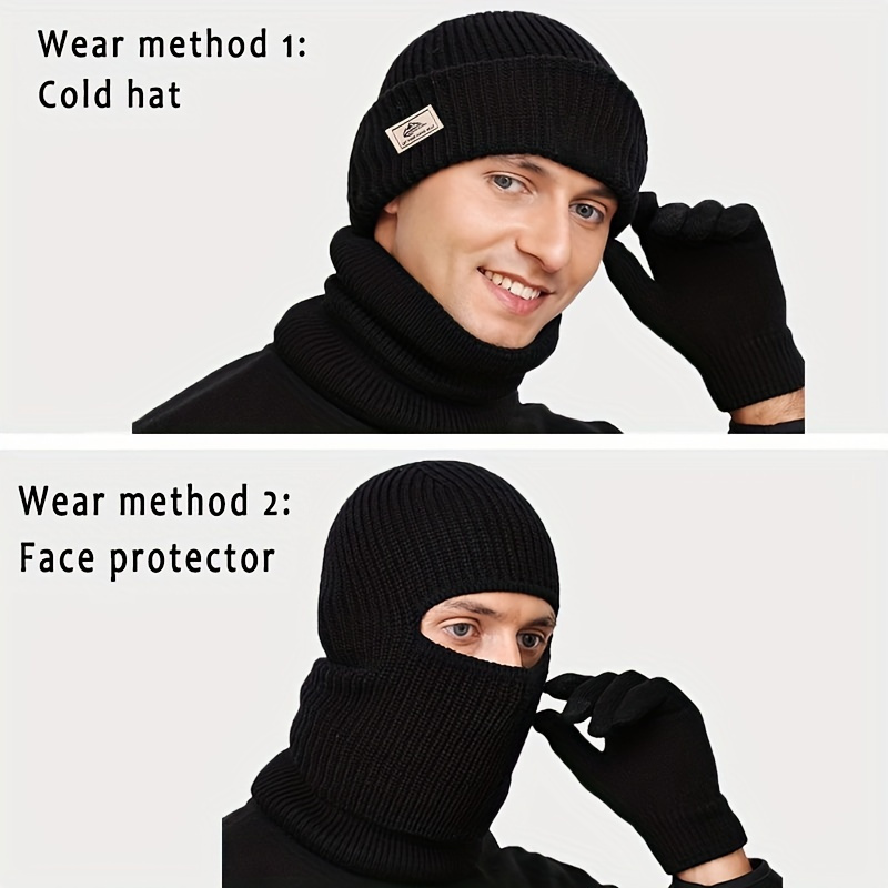 mens winter balaclava ear protection windproof warm face Temu