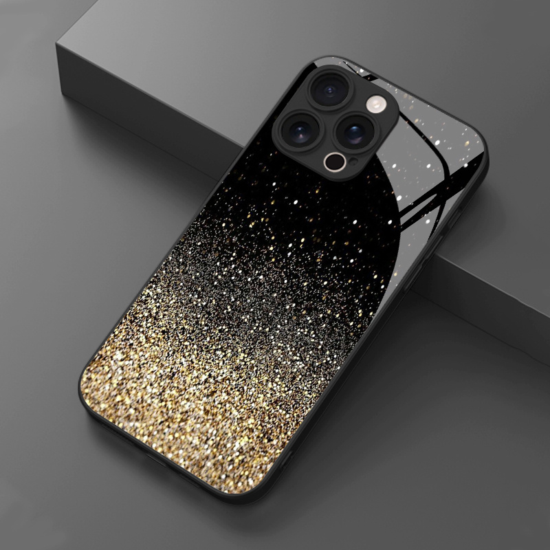 TEMU Phone Case: 1 Gradient Starry Sky Pattern Hd Glass Phone Case For Iphone