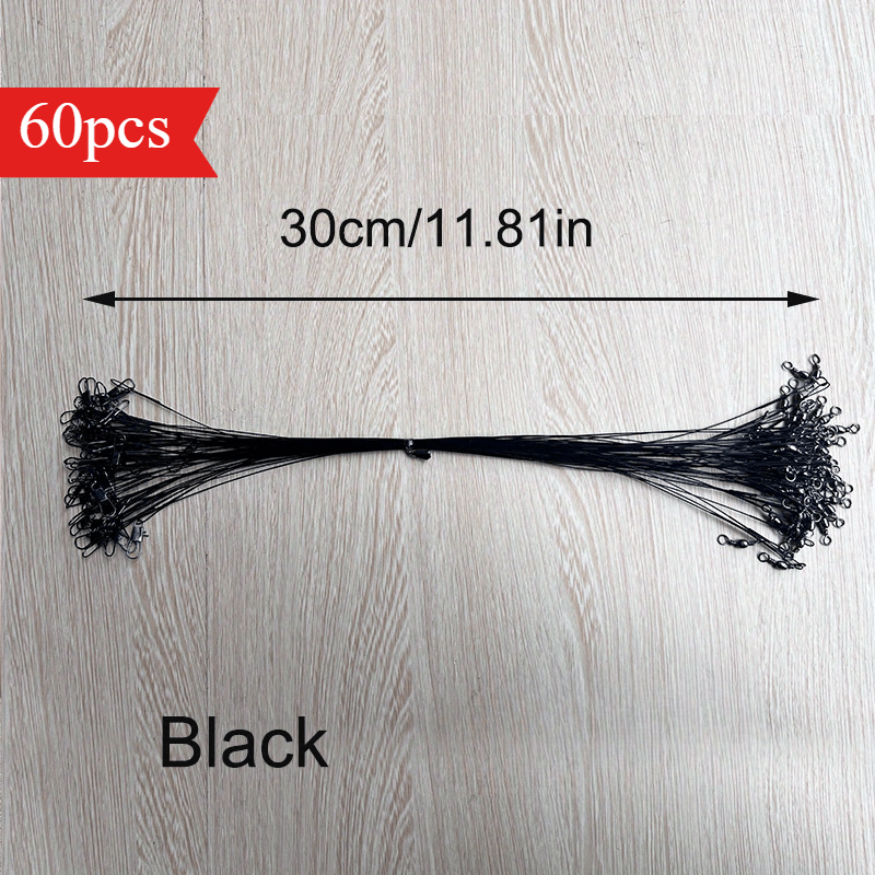 60pcs/ Set Steel Wire Sea Fishing Leader Line