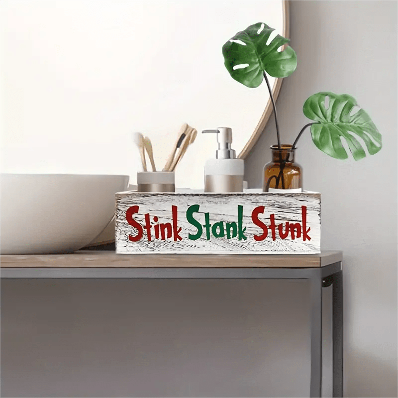 TEMU 1pc Christmas Decoration Tissue Box, Storage Tool, Bathroom Decoration Box, Bathroom Decoration, Used For Home, Desk, And Office Decoration