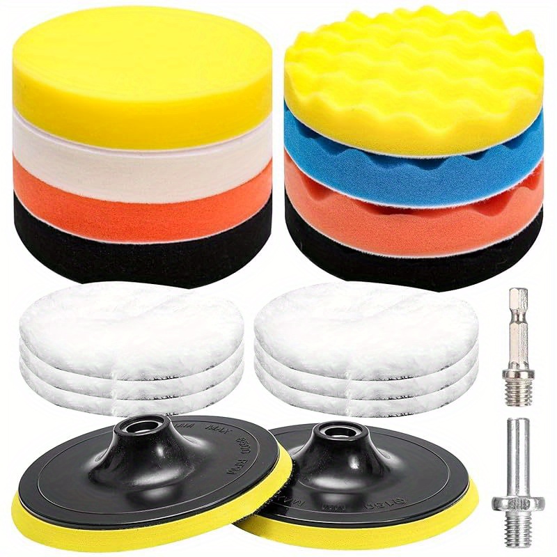 80 125 150mm polishing sponges pads 18pcs polishing set car polishing pads car polishing pads car polishing pads for cordless screwdriver polishing pad drill polishing grinding waxing