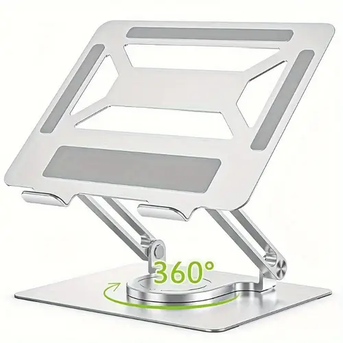 laptop stand adjustable computer stand with 360 swivel base ergonomic foldable laptop adapter stand compatible with all air laptop up to 17 inches