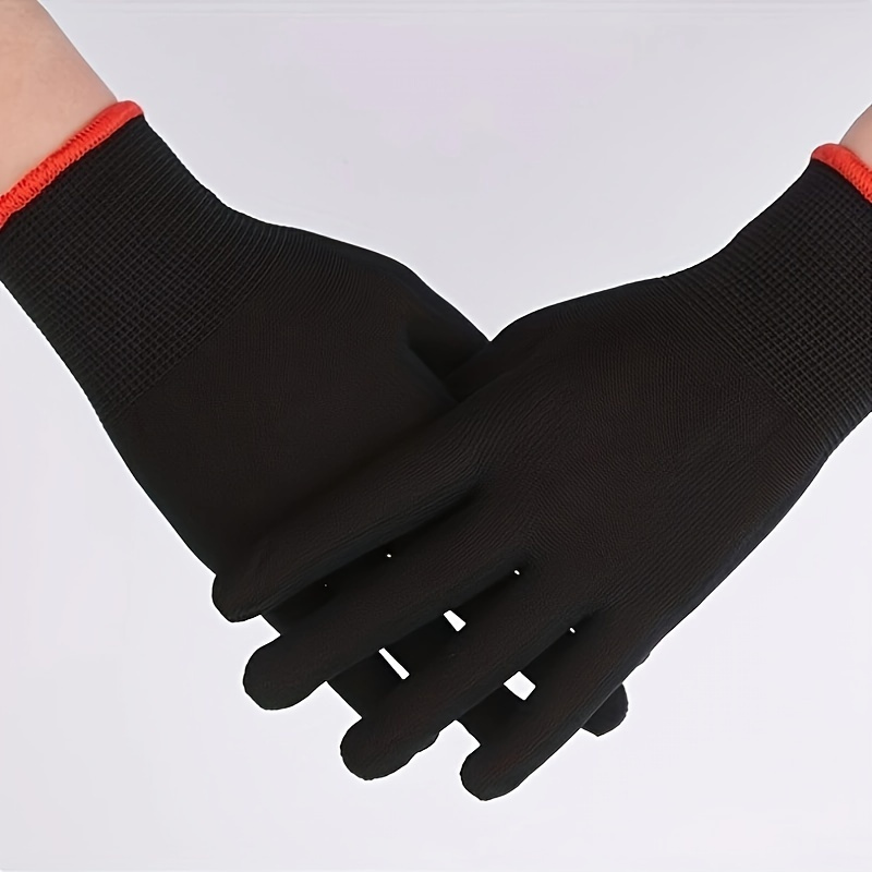 

6 Pairs Unisex Breathable Nylon Safety Gloves, -free, Hand Washable, Fingerless For Construction, Diy, Gardening, , Weeding, , Nail & Finger Protection