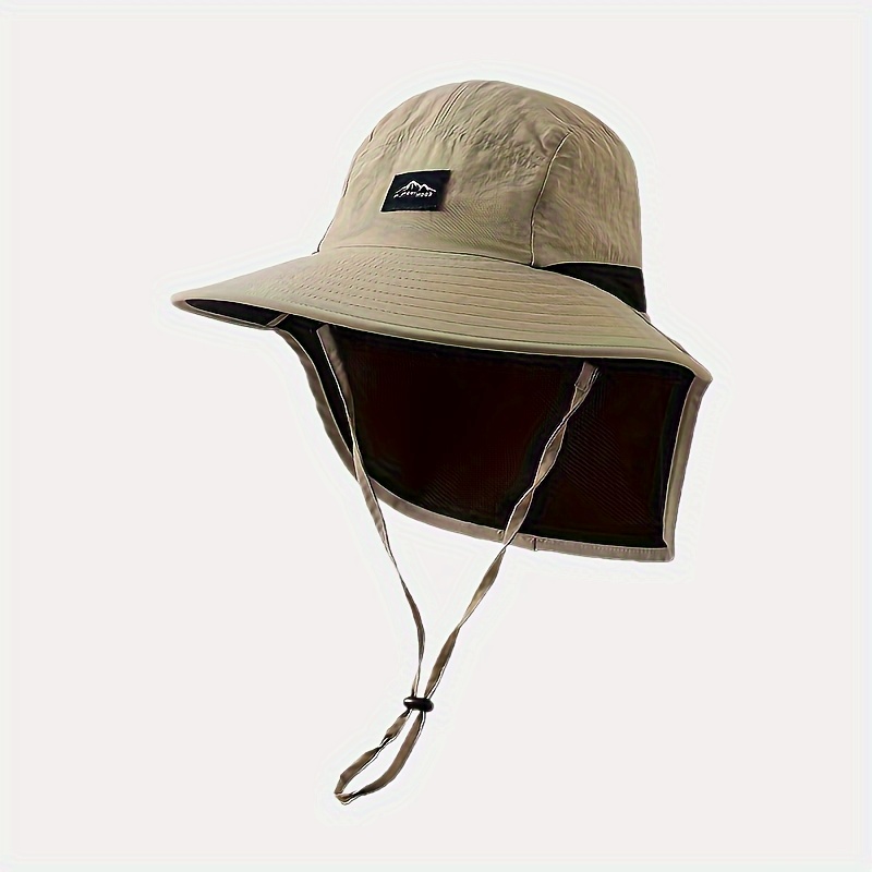 TEMU Durable Polyester Unisex Outdoor Sun Protection Bucket Hat | Street Style For Fishing, Travel, Camping, Hiking | Hand Washable, 100% Polyester, Single Pac
