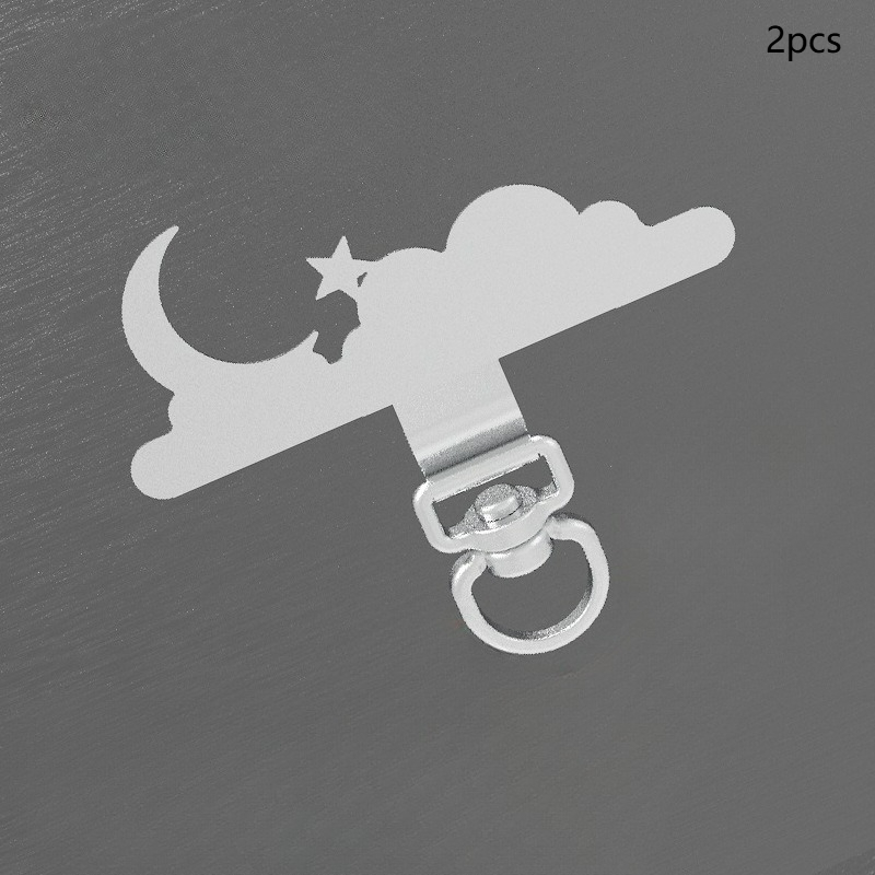 TEMU 2 pinces de téléphone portables d'étoile et ajourées, équipées de connecteurs rotatifs en acier inoxydable, robustes et durables. Connexion pour