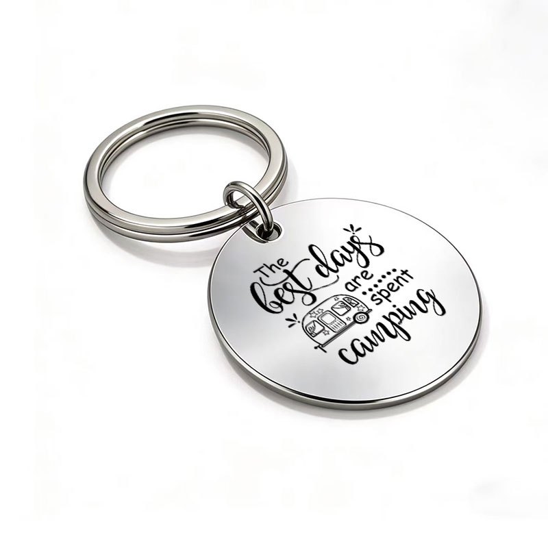 TEMU A Metal Laser-engraved Keychain Featuring Camping Quotes And Rv Designs, And A Thoughtful Gift For Travel