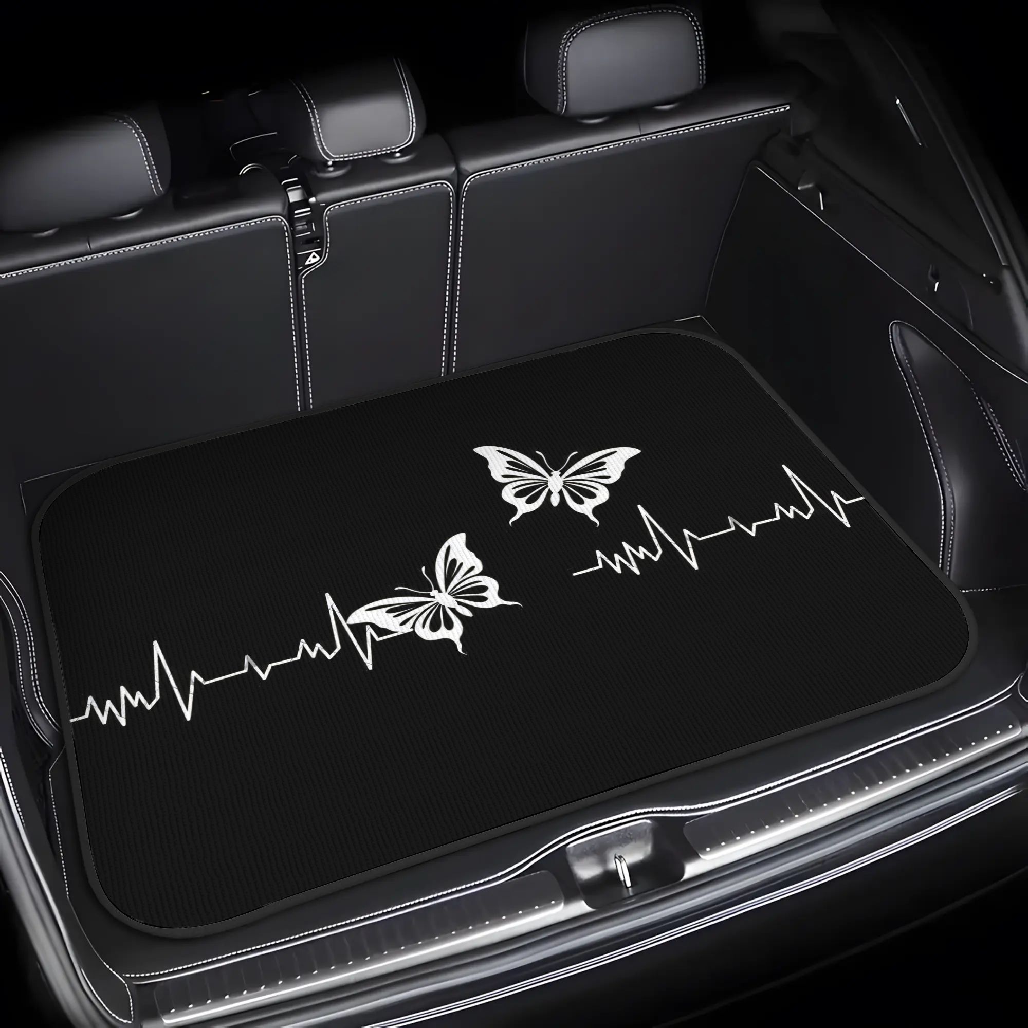 TEMU 1pc A Heartbeat Cable Trunk Mat For Cars, Designed To Be Non-slip And Easy To , Making It Perfect For Pet Owners. It Serves As An Interior