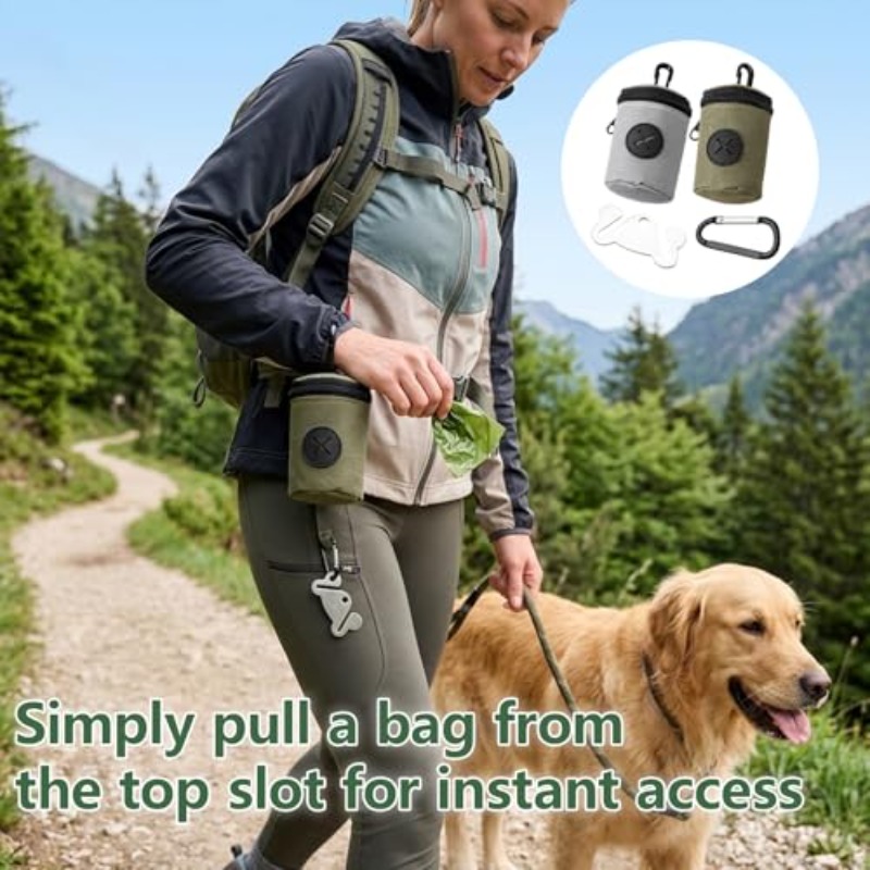 Dog Poop Bag Holder Steel Bone Clip Poop Bag Dispenser Durable Compact Dog Waste Bag Holder for Outdoor Walking Travel And Daily Pet Use