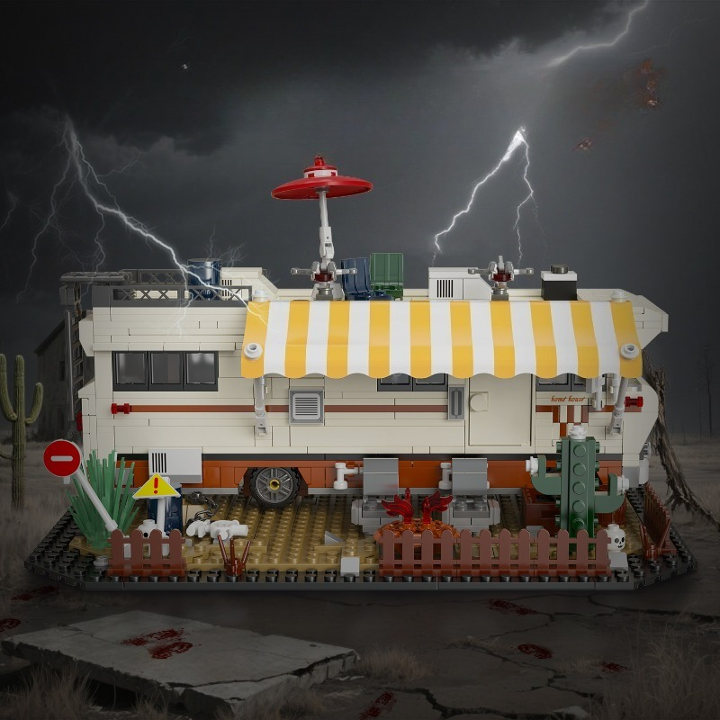 1054pcs RV Building Block Model, Construction Set