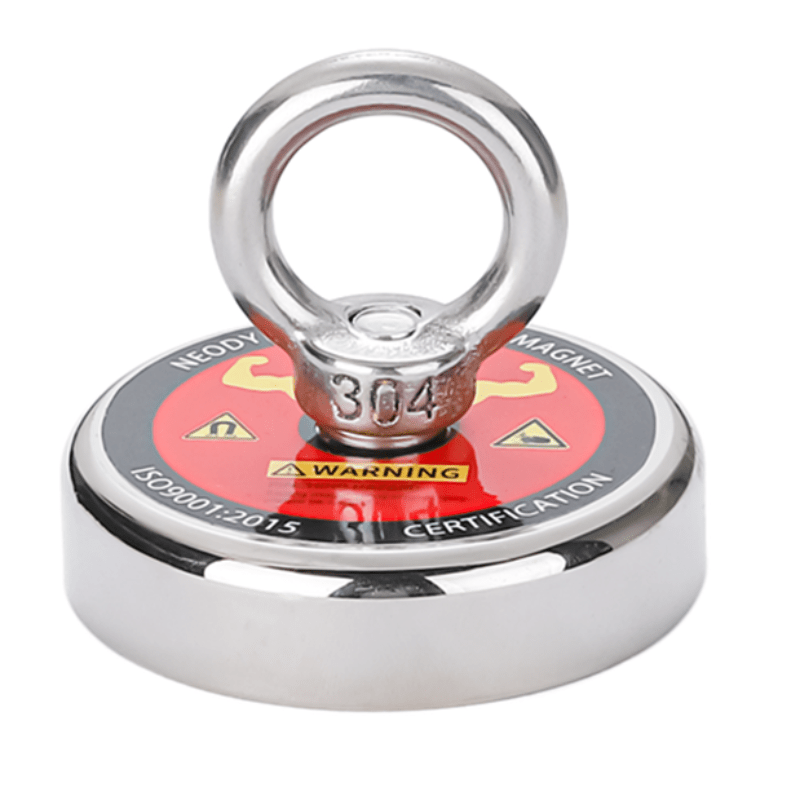 Image of Magnet Fishing Magnet, 380 Lbs Pulling Force Neodymium Magnet Heavy Duty, Magnets With Eyebolt, Diameter 2. For Magnetic Fishing, Hunting, Retrieving In River