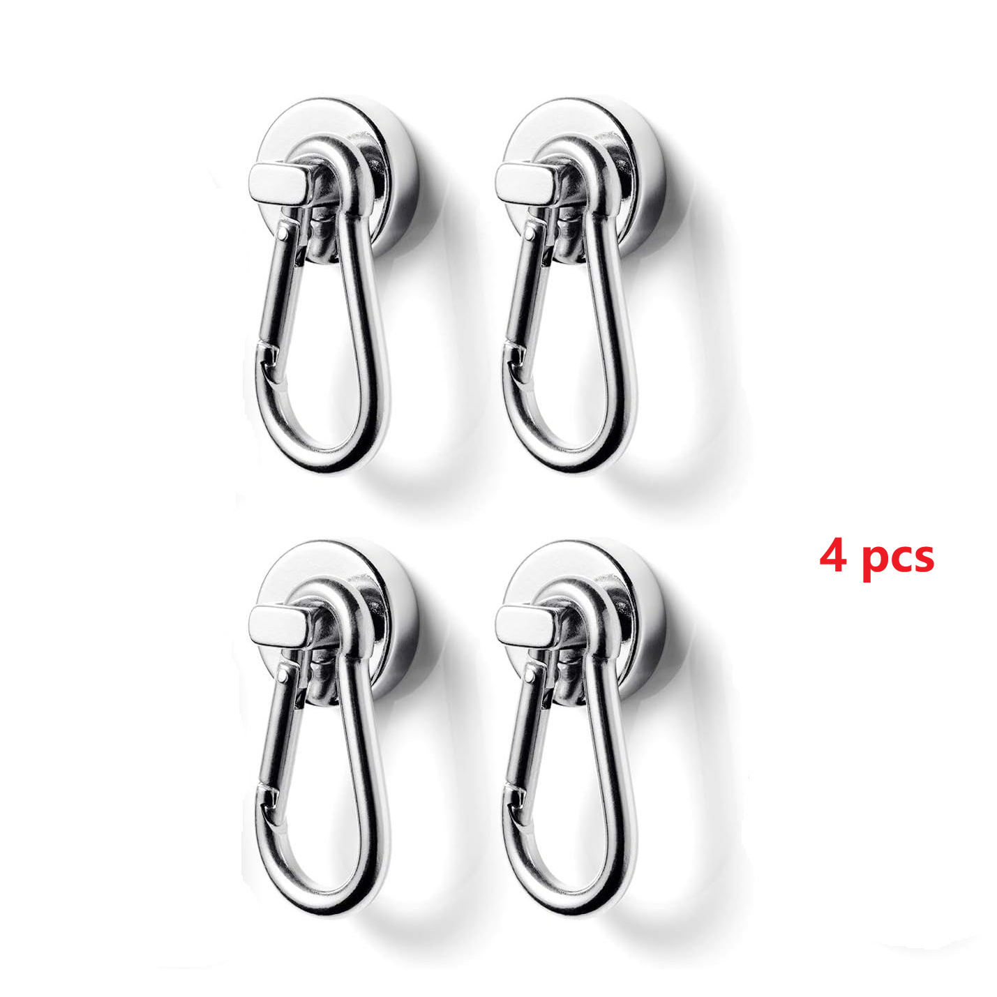 TEMU 4pcs Heavy-duty Hook Set Clip - 360-degree Rotation Design, Stable Load-bearing Suitable For Bbq, Kitchen, Garage, And Cruise Use Kitchen Garage