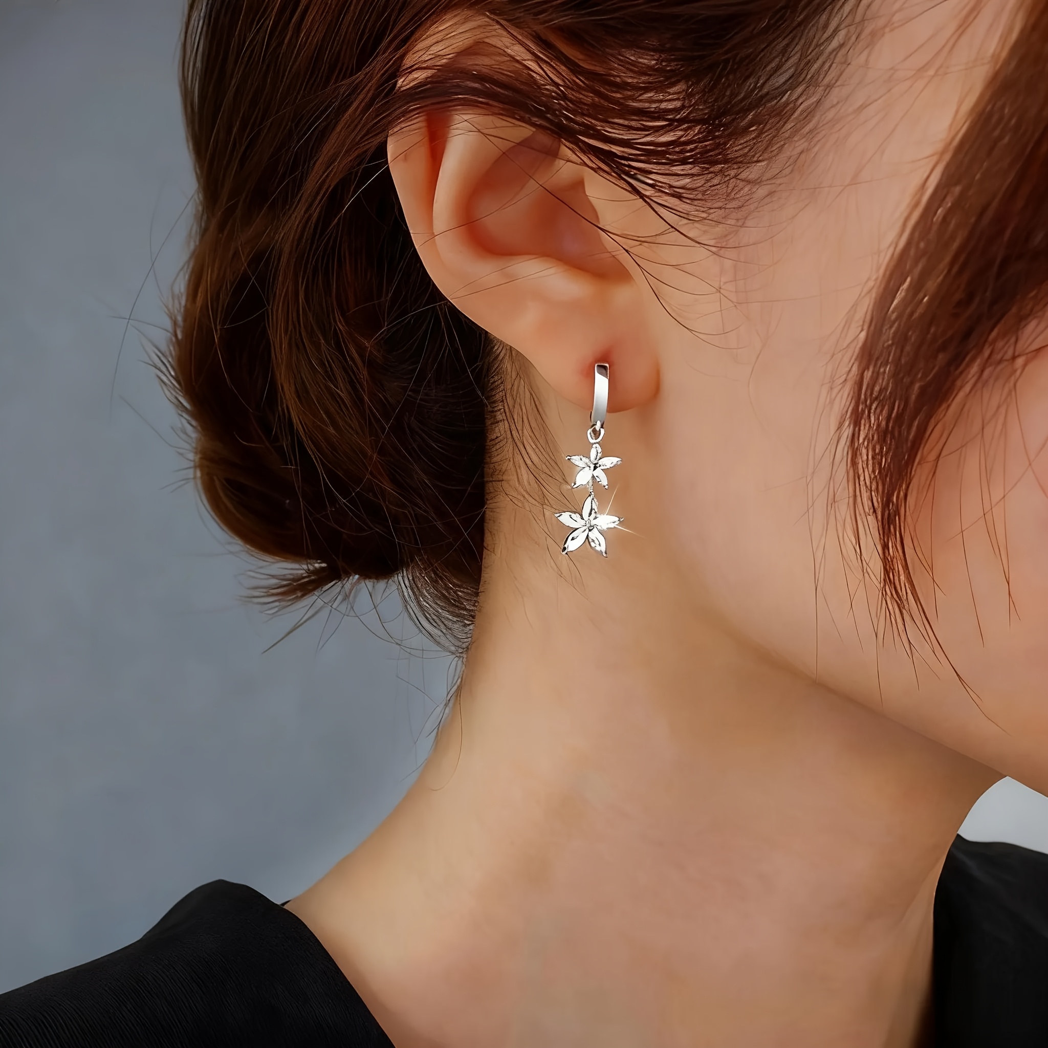 2pcs Spring/Summer Flower Earrings Set