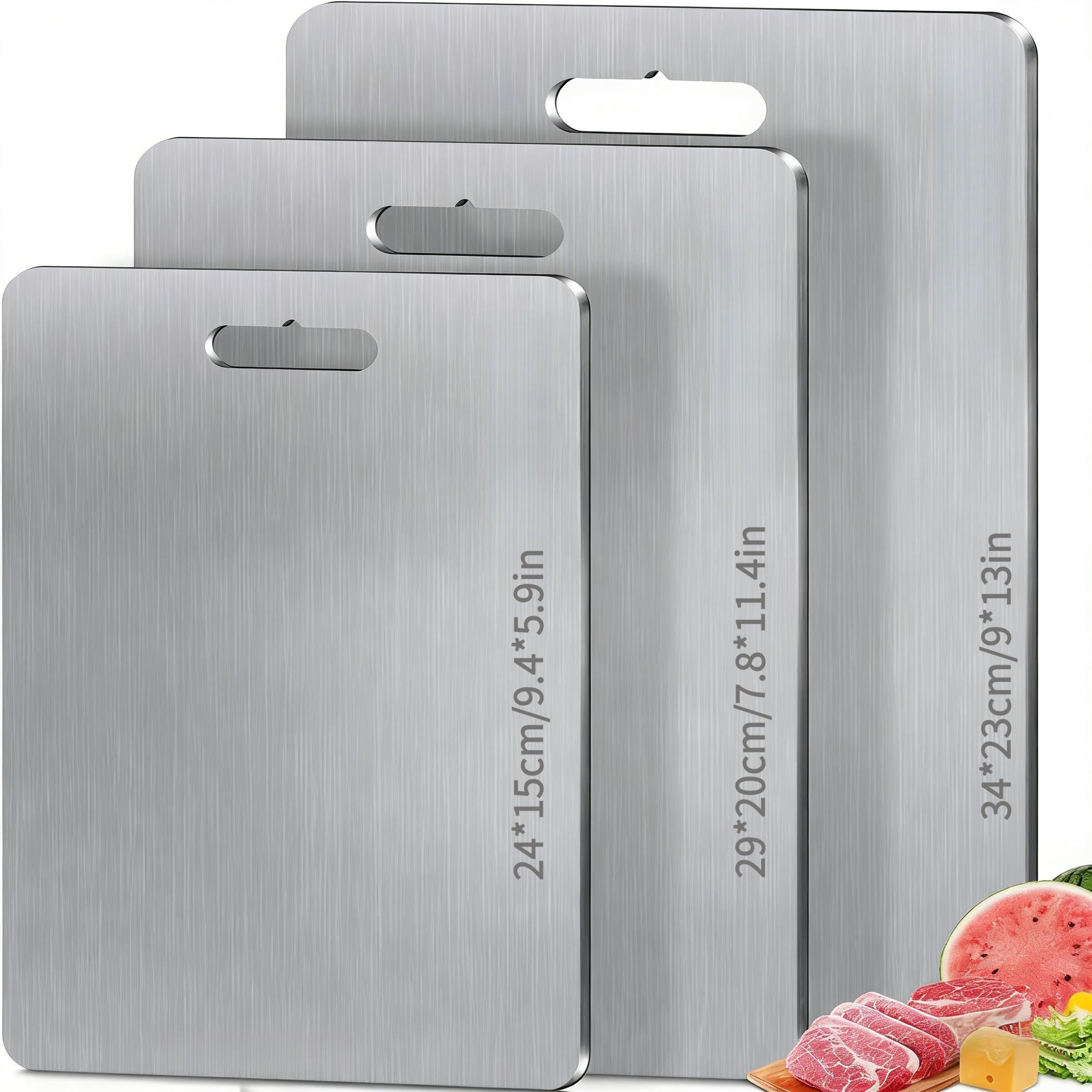 TEMU Titanium Cutting Board - 3pcs Set, Titanium Kitchen Cutting Board, New Double-sided Food Grade Cutting Board, For Cutting Meat, Vegetables, And