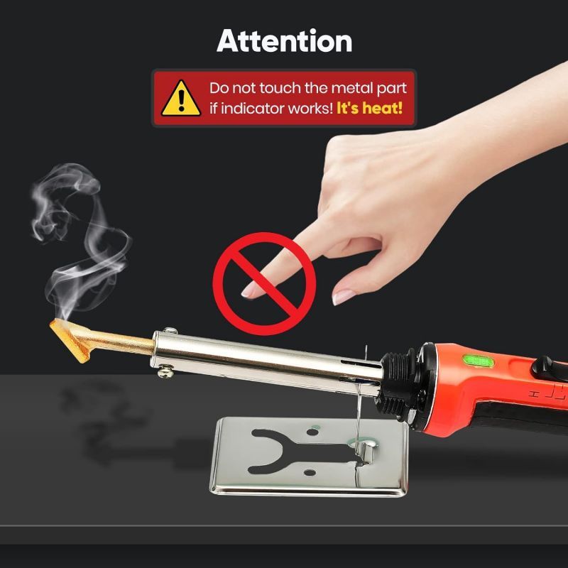 2 in 1 plastic welding kit 100w plastic welding repair kit   temperature control soldering gun plastic welding set for surface repair us plug Product details 7