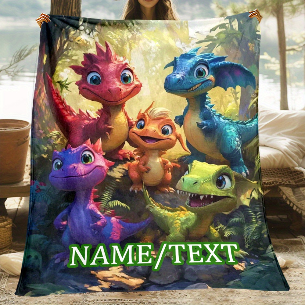 

Customizable Fleece Blanket - 1pc Personalized / , For Sofa, Bed, , , , - Polyester, No Needed, Featherless