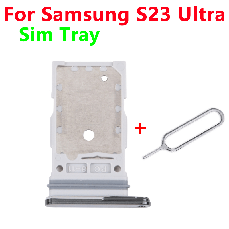 TEMU Sim Card Slot Tray Holder Sim Card Reader Socket For Galaxy S23 Ultra Sm-s918b S918s S918 Replacement Card Frame Including Sim Card Slot Pin