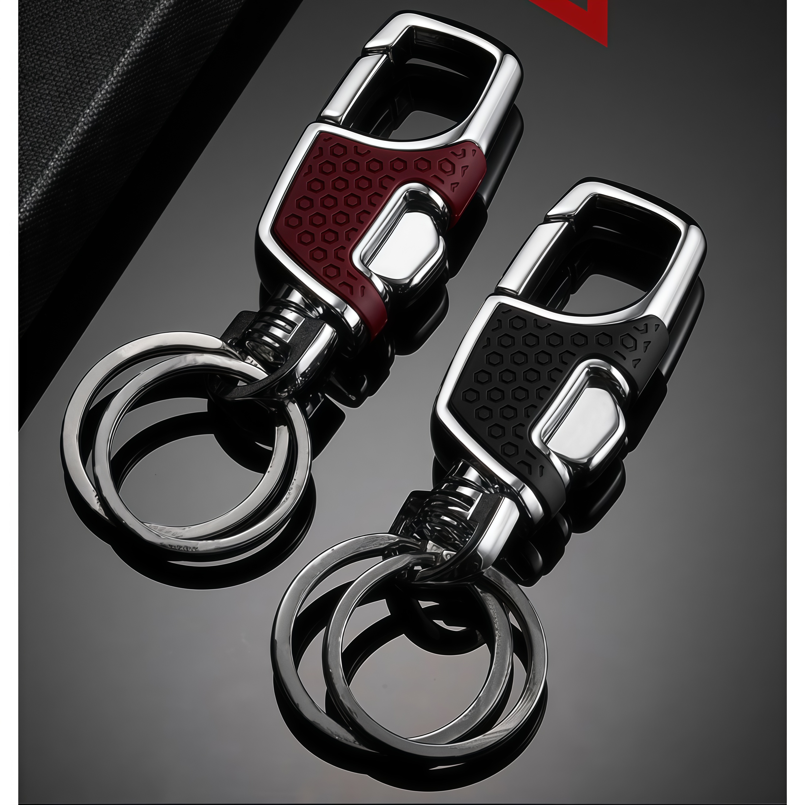 TEMU Upgraded Version - 2pcs/1pc High-end Keychain, Imported Waist-mounted Car Keychain, Exquisite Style - Men's Button Keychain, Waist-mounted ,