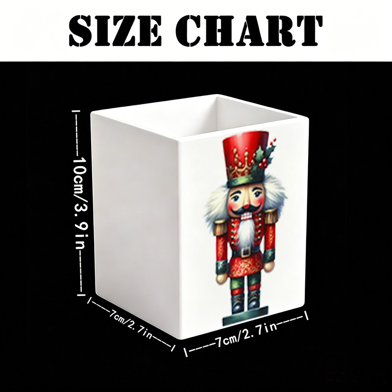 TEMU (1-pack),"christmas Nutcracker Decoration"this Multi-functional Pen Holder Storage Box Used In Bathrooms, Kitchens, Offices, Living Rooms, And .