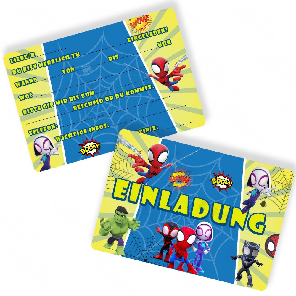 E-shop Autorisiert! Marvel Offizielle Postkarten! 6 Stück mit -Thema, mit einem vollständigen Bereich zum Ausfüllen von Event-Details, geeignet für