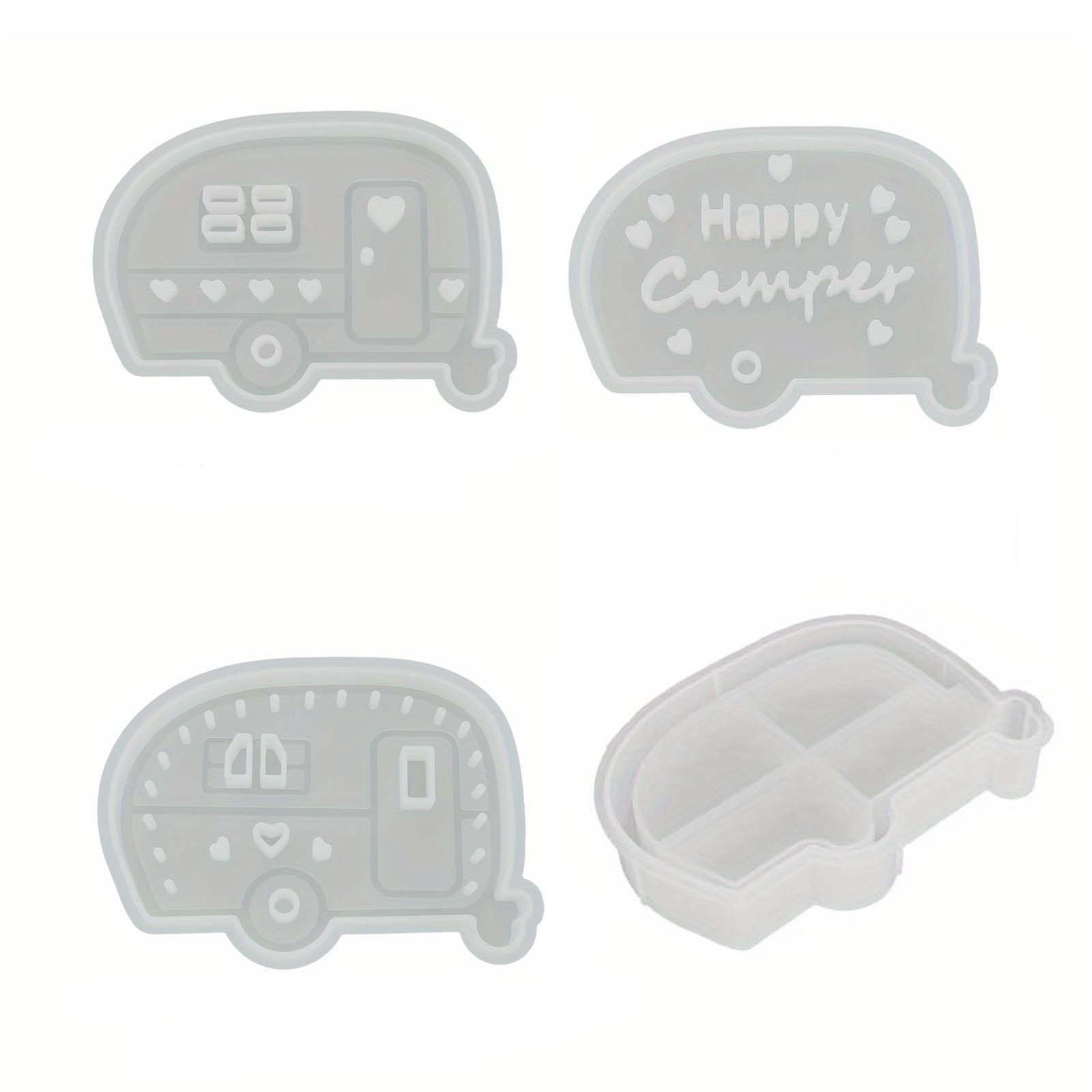 3 Styles Bus Resin Silicone Mold - Creative Car Casting Mold, Candle Plaster Mold - Reusable And Easy To Clean - Furniture Decoration - Ornament