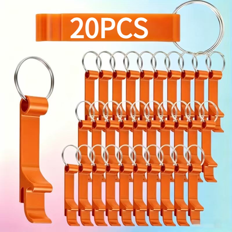 TEMU 20/21pcs Customizable Text - Brand Information - Bottle Opener Keychain With Number - Random Colors, Durable And Lightweight, Suitable For Party