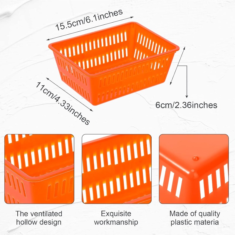48pcs Plastic Storage Baskets for Organizing Supplies