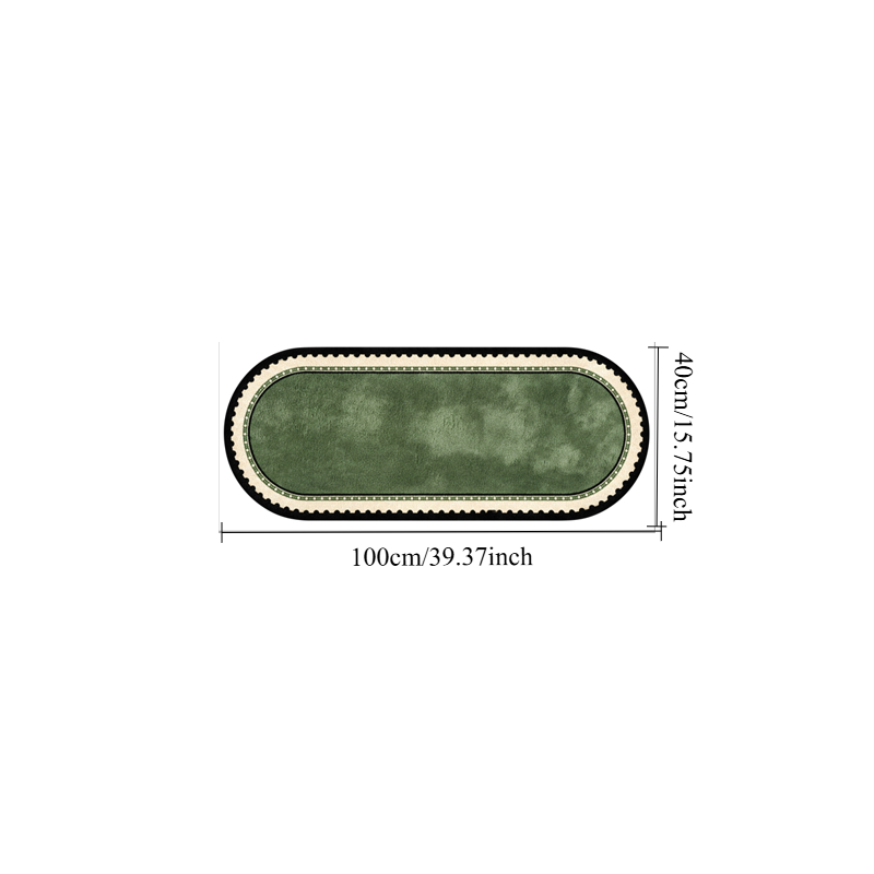 TEMU Faux Cashmere And 900g And 9mm Nordic Pastoral Retro Emerald Bedroom Decorative Carpet French Romantic Scalloped Edge Living Room Coffee Table