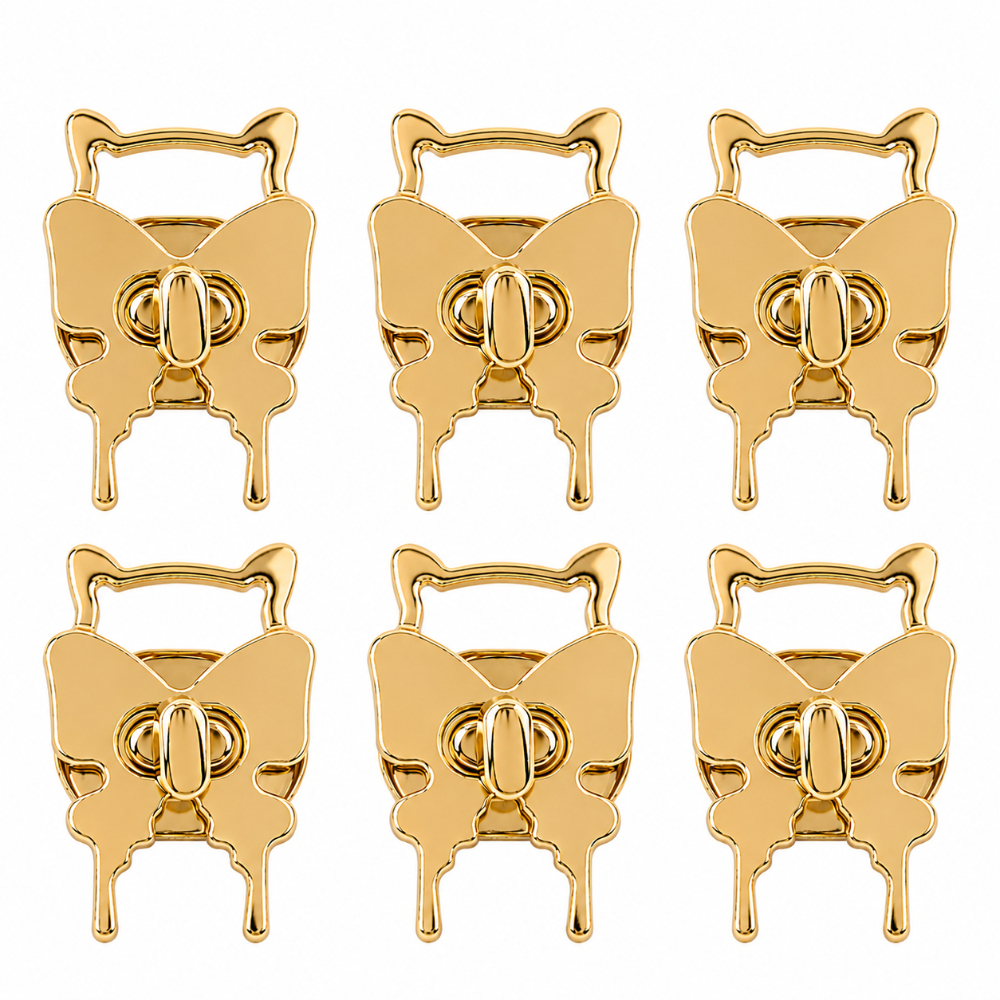 TEMU 6pcs Light Purse Twist Lock Clasps, Shape Metal Bag Lock Hardware For Diy Handbag Making, Crochet Bags, Purses And Wallets, Diy Wallet Making