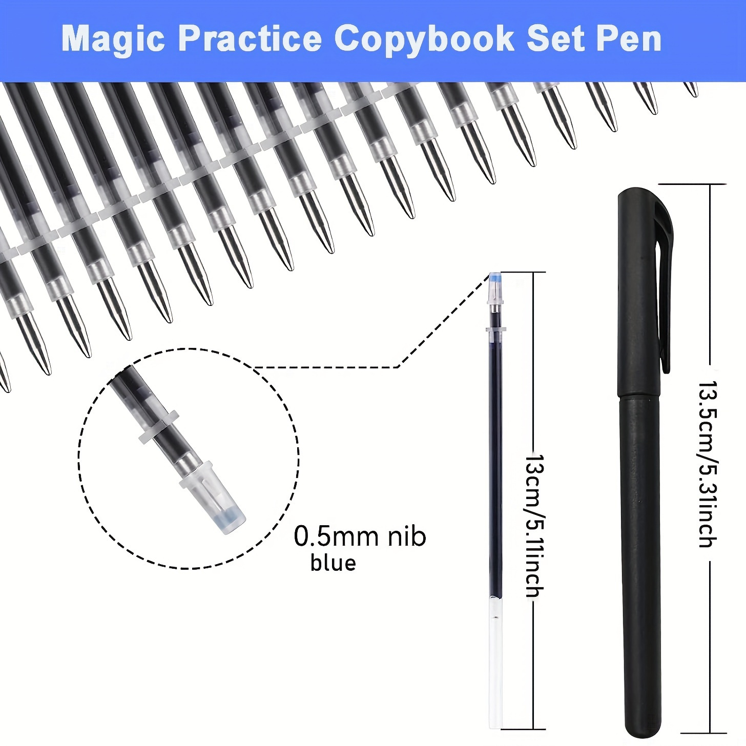 14 bucăți (2 bucăți stilou și 10 bucăți reîncărcări stilou + 2 bucăți suport stilou) reîncărcări stilou și stilou copiat , stilouri cu cerneală care cu antrenament de scriere, stilouri cu cerneală care pentru cărți cu găuri, materiale pentru cărți de urmărire Detaliile articolului 3