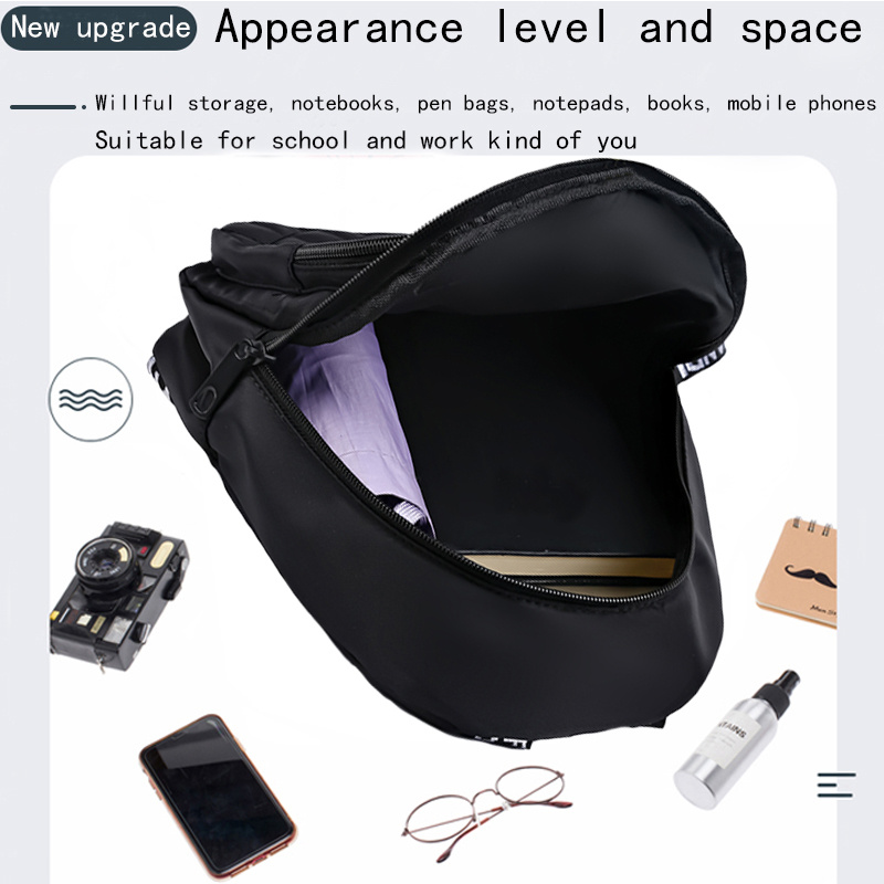 Mochila acolchada unisex, bolso de hombro para viaje y casual, con correas ajustables, múltiples compartimentos y logo de mariposa, disponible en 4 colores (negro, rojo, morado, azul), mochila para viajar con cierre de cremallera seguro