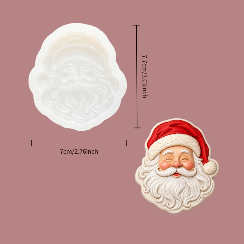 TEMU Moule en silicone à Père Noël ; Moule à résine ; Outils de fabrication de résine époxy et de plâtre à faire soi-même ; Matériaux de fabrication