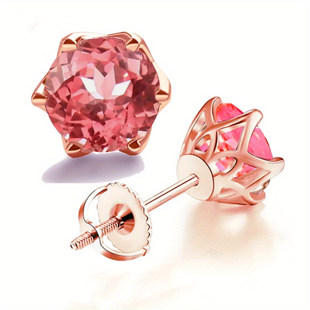 TEMU Pass Moissanite Pen Test 925 Sterling Silver Women Earrings Hypoallergenic Stud Earrings Jewelry For Women