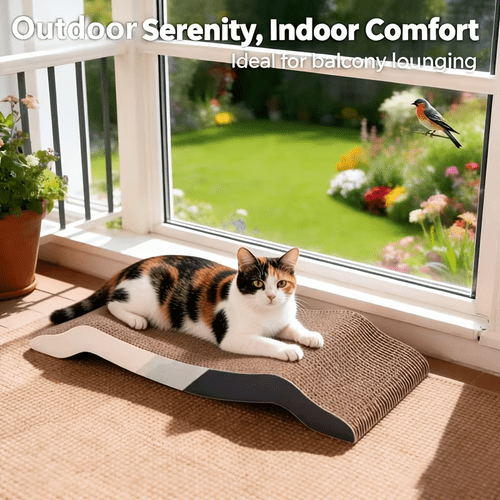 1 functional extra large cat scratching board all in one cat scratcher for claw sharpening and resting featuring an and unique arched rest and entertainment accessory