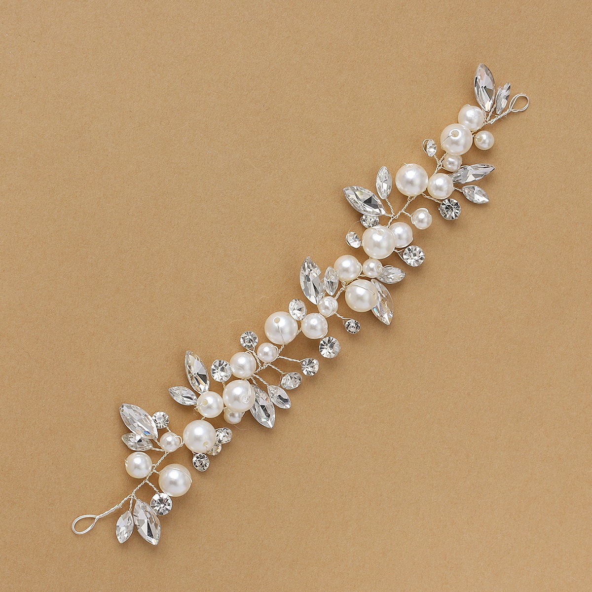 TEMU 1pc Short Hair Chain Headband Wedding Headpiece Alloy Bridal Accessory Handmade Hair Ornament Bridal Headpiece