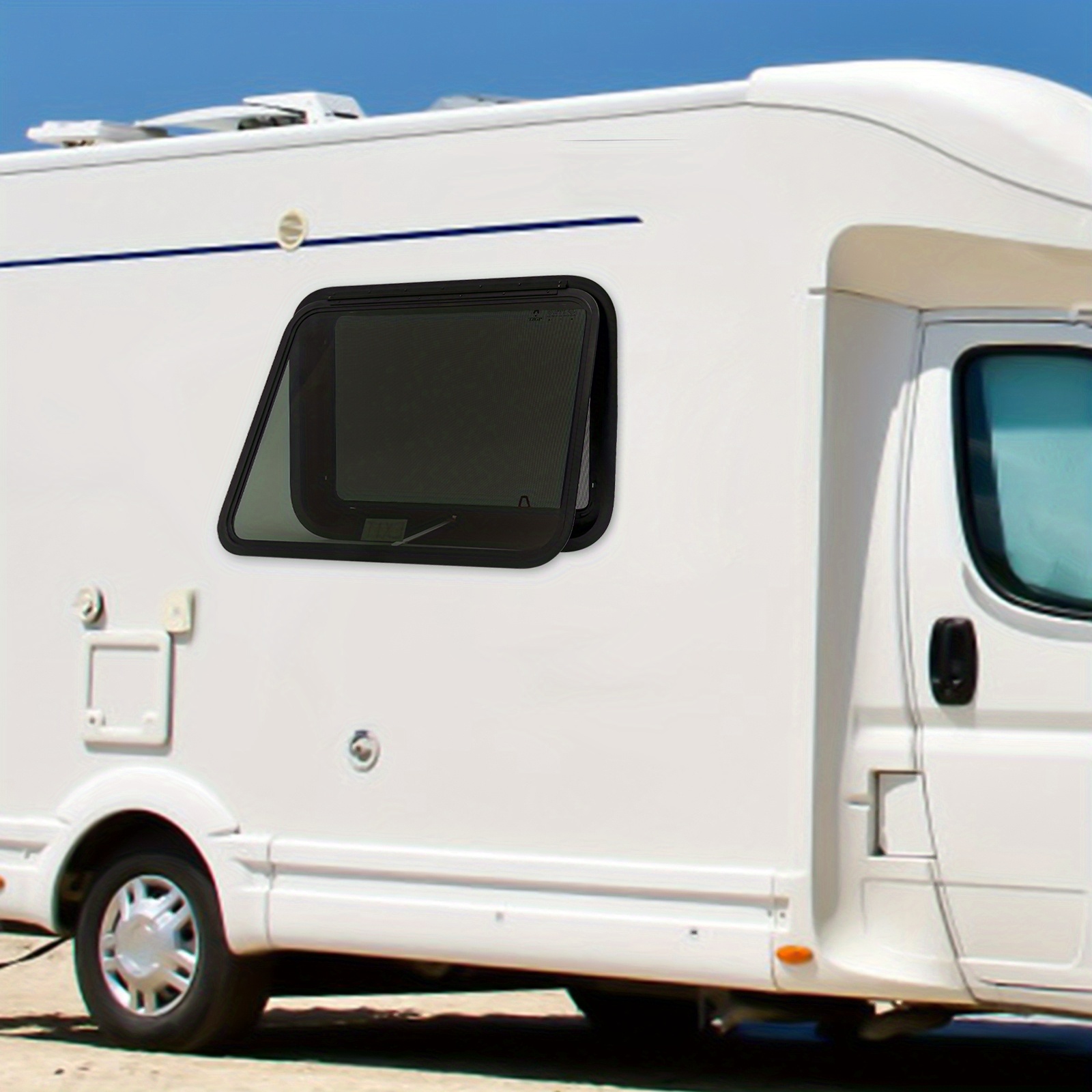 RV Emergency Exit Window 30x22 Inches - Ultra Thick Tempered Glass Camper Window With Trim Kit
