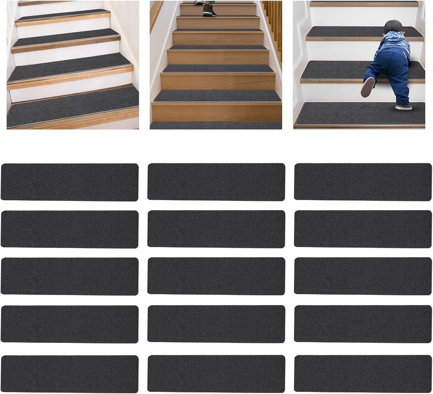 Promo Set De 15 Tapis D'escalier + 1 Tapis Bella Casa Chez Norma