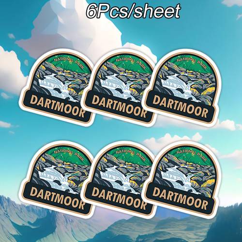 6 national park badge stickers durable decals suitable for laptops helmets motorcycles cars guitars and motorbikes