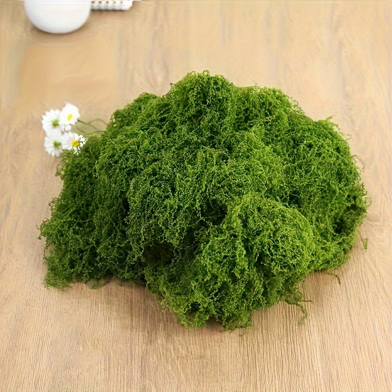1 Pack Realistic Artificial Moss Suitable for Outdoor/ Use - Natural Low-Maintenance Lawn & Decoration, Durable Non-Fading Moss Tiles/Shavings for DIY Landscaping, Flower Pots, Roof Gardens, Lawns (No Watering/Easy Shape)