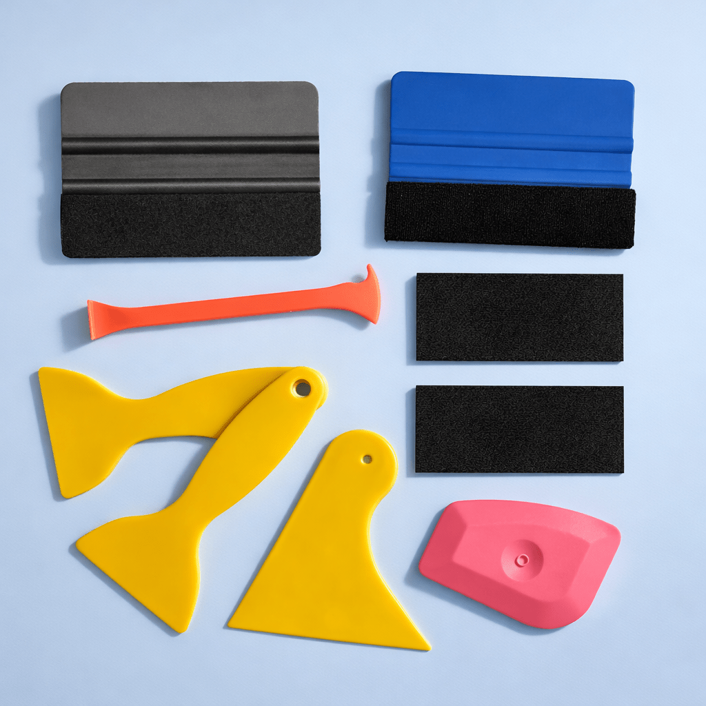 Vinyl Wrap & Window Tint Application Tool – Squeegee Car Wrapping Tool With Hangable Design, Elastic Wool, And Durable Scraper