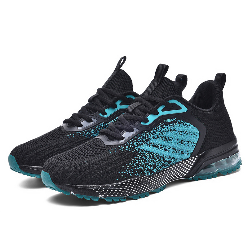 neue bestseller herren sneaker aus strickstoff obermaterial, casual herrenschuhe mit air cushion
