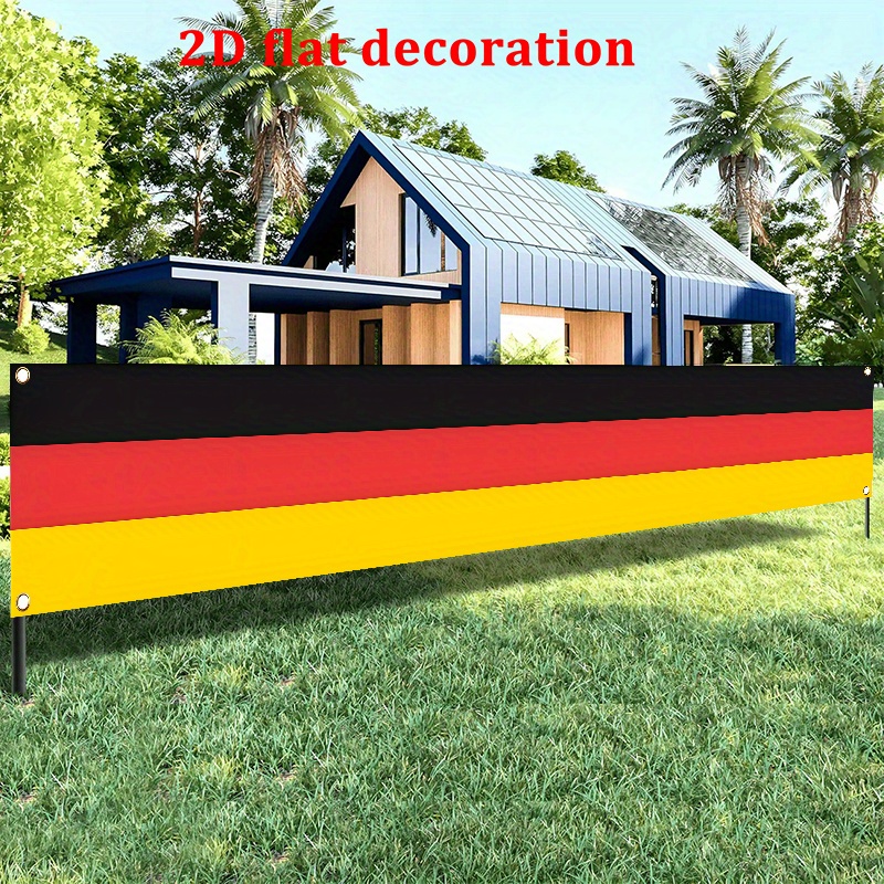 E-shop 2D-Flach, 2D-Flachdruck 2D-Flach, 2D-Deutsche Flagge – Zaunbanner, Flagge, kein erforderlich, für Partys im Freien, Geburtstage, Garage,