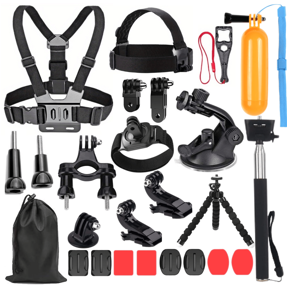 E-shop 25-in-1 Outdoor-Sport-Actionkamera-Zubehörset für Hero 13 12 11 10 6 5 Acepro DJI ACTION AKASO EK7000/ EK7000 Pro/Brave 4/ Brave 7 LE/ V50X/ V50