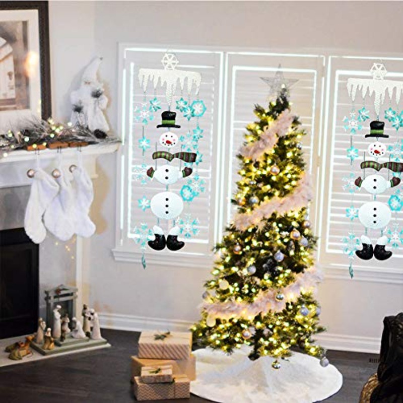 handmade large christmas snowman wind chime metal snowflake - Temu